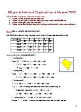 Hướng dân giải các bài toán về Tứ giác nội tiép và liên quan TGNT